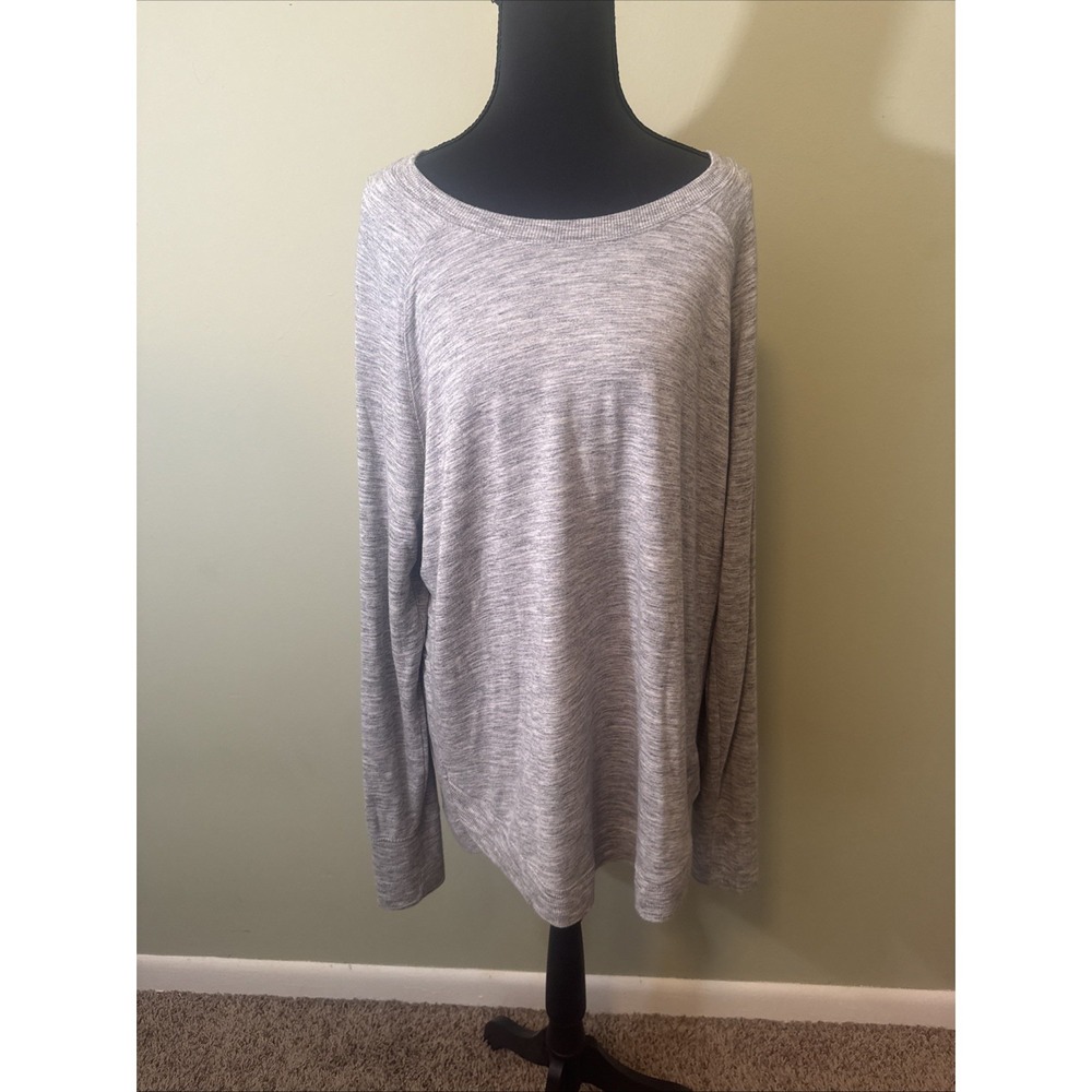 Athleta Women's Mindset‎ Relaxed Fit Sweatshirt Size XL Tall Workout Grey 472751